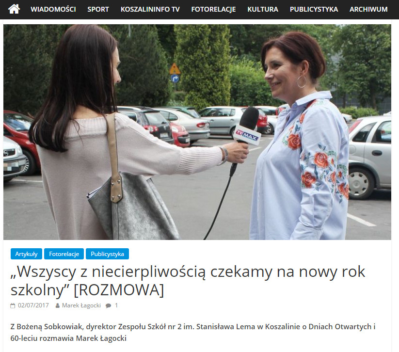 „Wszyscy z niecierpliwością czekamy na nowy rok szkolny”