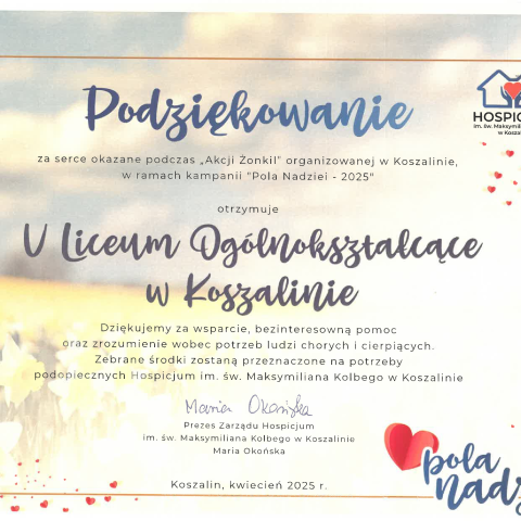 Podziękowania