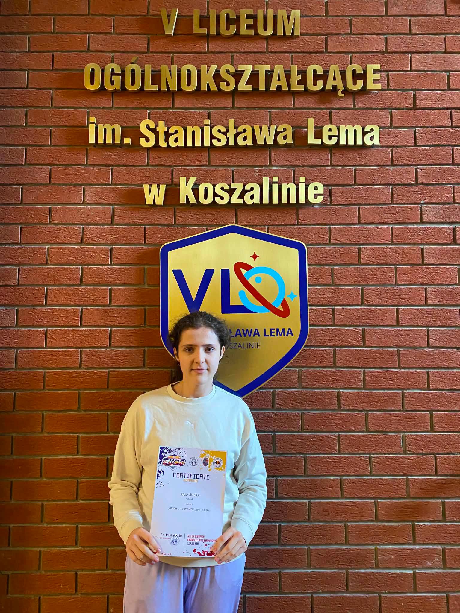 Wielki sukces uczennicy klasy 3A Julii Suskiej